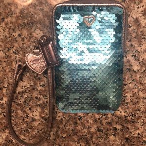 Special Edition Coach Poppy Sequin Wristlet
